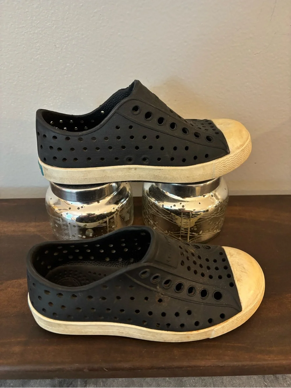 Native | Kids Slip-On Loafers in Navy and White Size C9
